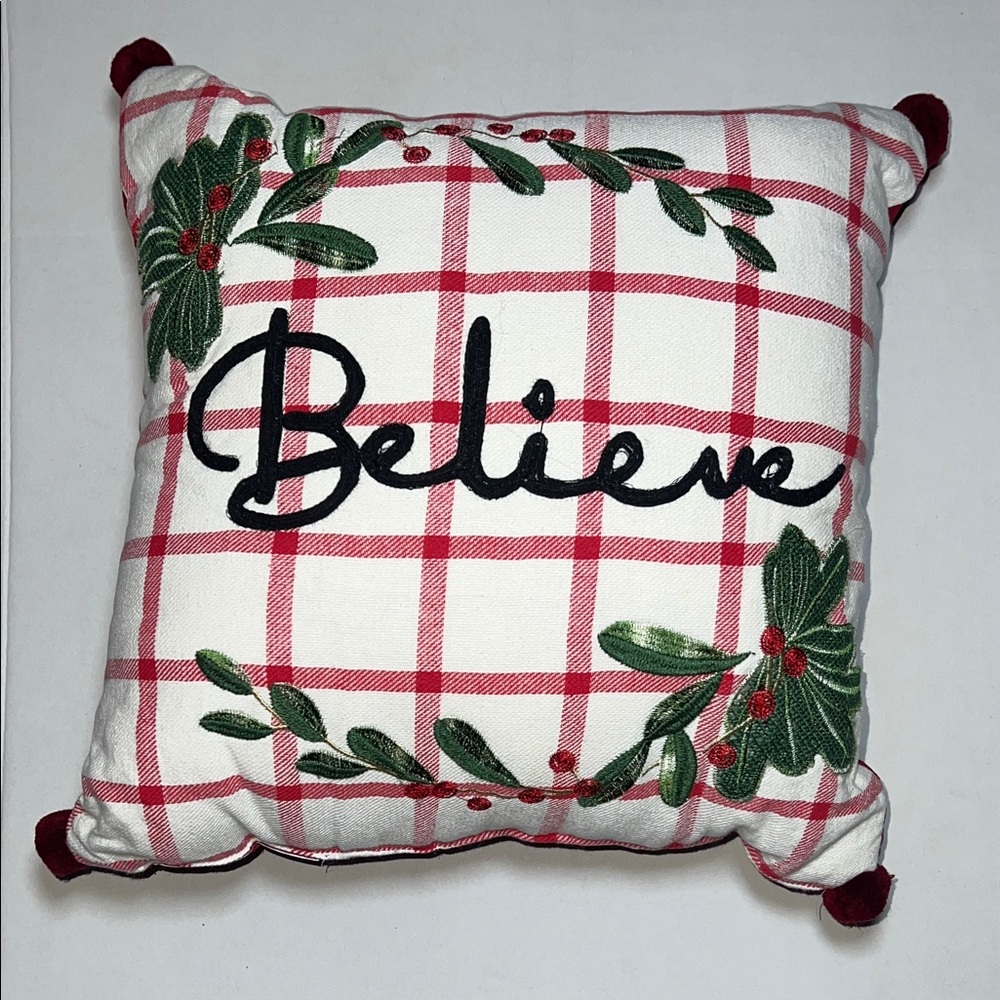 Festive Set Red and Green Holiday Pillow